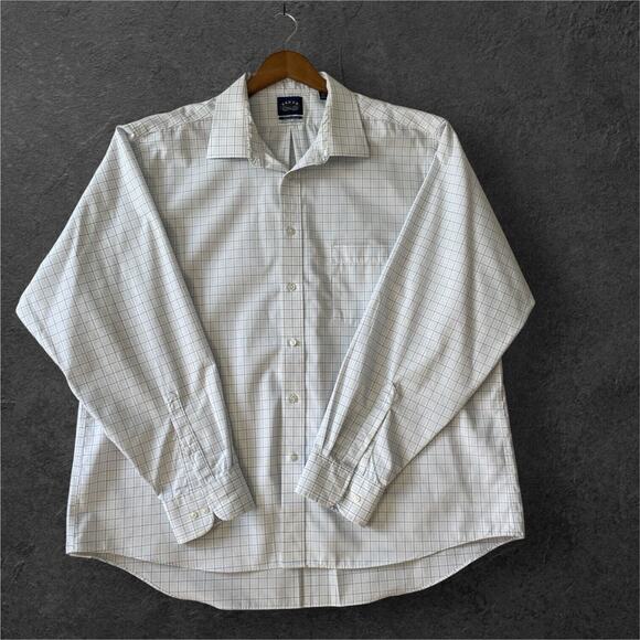 Eagle Shirt Makers Men's Long Sleeve Non-Iron Stretch Collar SZ/18.5 XXL - Picture 1 of 16